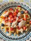 Waffles de Yuca con mis toppings favoritos