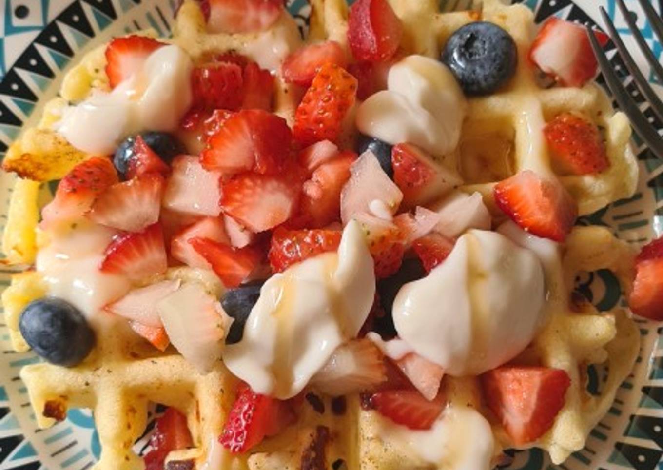 Waffles de Yuca con mis toppings favoritos