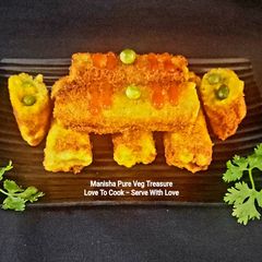 A picture of Aloo Matar Bread Rolls.