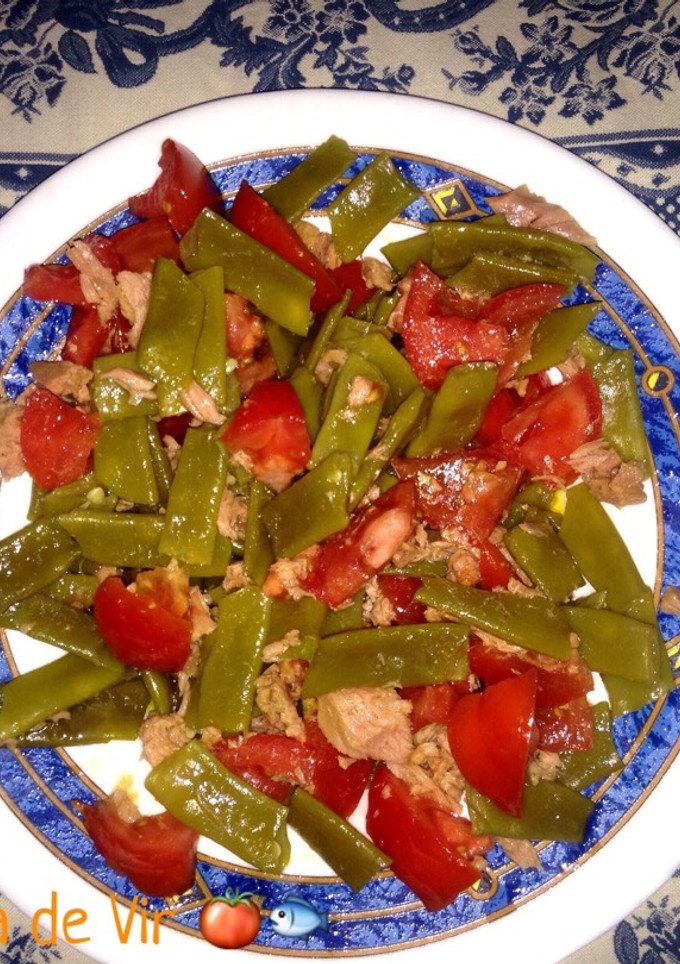 Una foto de Ensalada de judías verdes