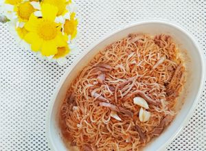 Hình của món Bì heo trộn thính.