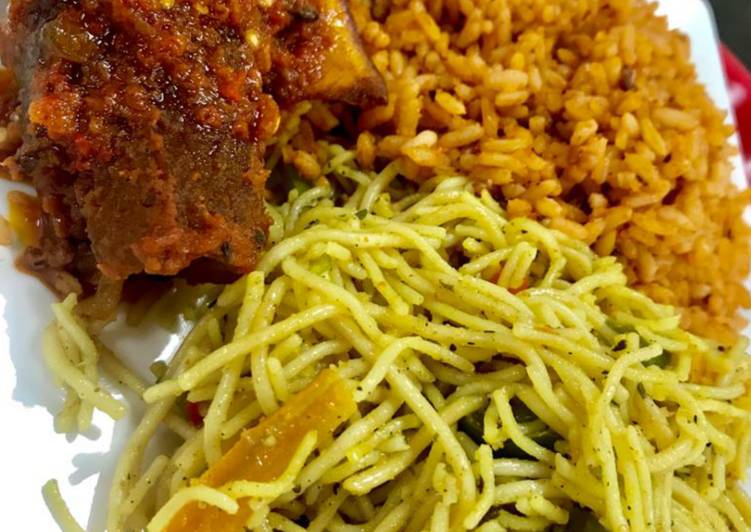 Steps to Prepare Ultimate Spagetti and jollof rice