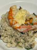 Risotto ai frutti di mare e pesto di albedo