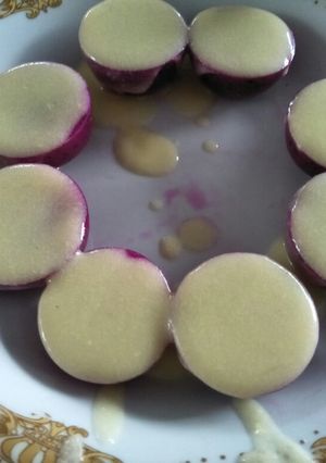 Foto resep Puding buah naga vla Susan (susu santan)