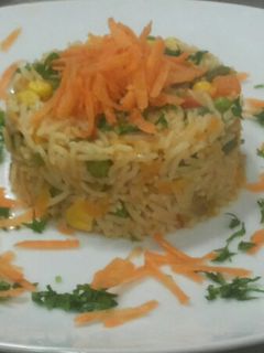 صورة لوصفة الأرز مع الخضار 😋