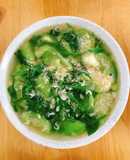 Canh mướp mồng tơi nấu với ruốc