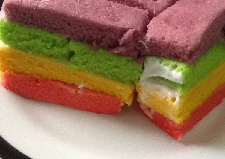 Resep Rainbow Cake Super Lembut, Lezat