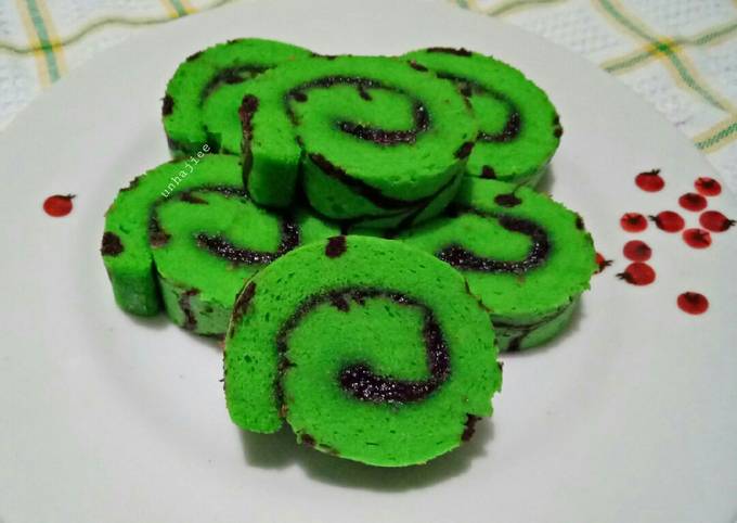 Bolu gulung pandan mini