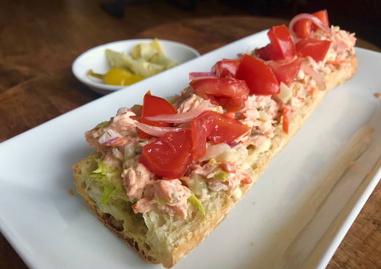 Step-by-Step Guide to Make Speedy Leftovers Makeover: Roast Salmon Salad Sandwich