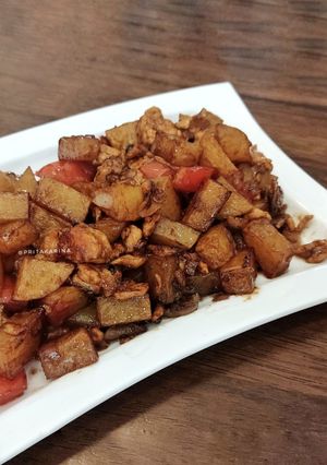 Foto resep Tumis Kentang Telur Lada Hitam