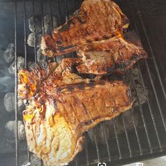 A picture of Sharon's grilled steaks.