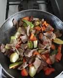Fajitas de res con verduras