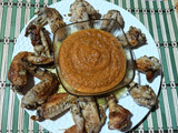 Alitas de pollo al ajillo con salsa de pisto manchego