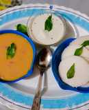 Idli sambhar with coconut chutney