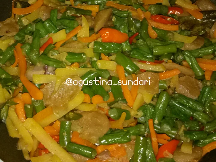 Cara Mudah Membikin Resep 34. Tumis sayuran bakso (buncis, wortel, kentang) yang Menggugah Selera Anti Ribet, Bikin Ngiler