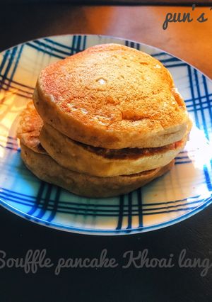 Hình của món Souffle pancake khoai lang.