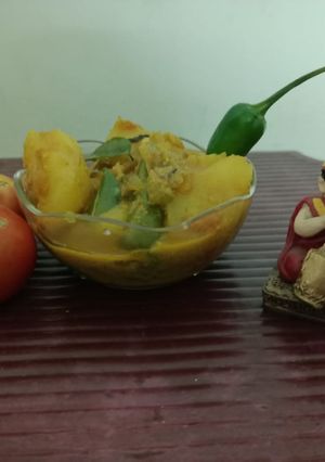 A picture of Aloo sabji.