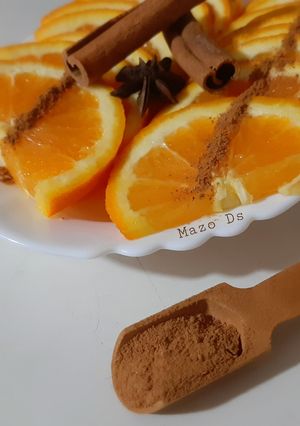 صورة لوصفة برتقال بالقرفة وماء الزهر 🍊