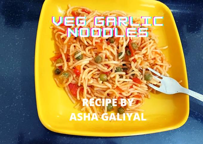 लहसुन बेज हक्का नूडल्स Lahsun Veg Hakka Noodles Recipe In Hindi