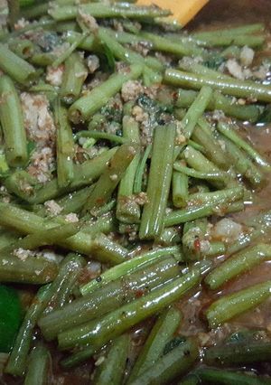 รูปของ แกงคั่วผักบุ้งหมูสับ
