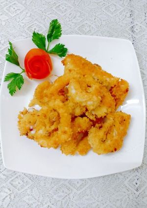 Hình của món Mực rang muối ớt.