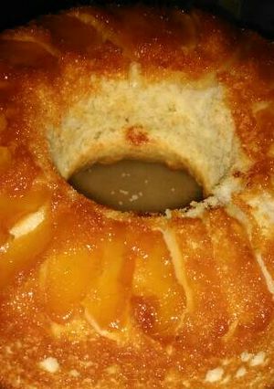 Una foto de Torta invertida de manzana