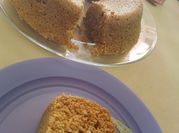 Una foto de budin de bananas microondas