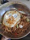 Mie goreng dengan spageti