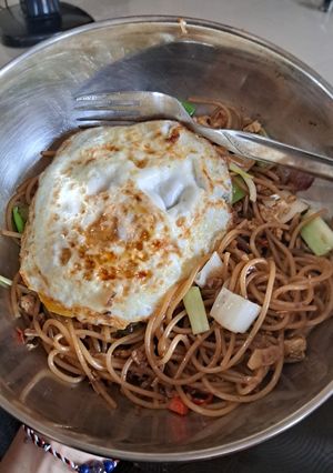 Foto resep Mie goreng dengan spageti