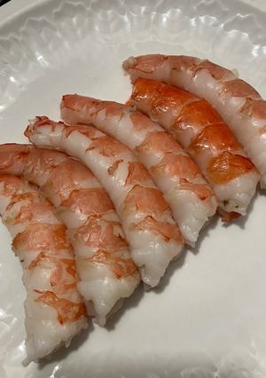 Una foto de Gambas cocidas, para una tapa