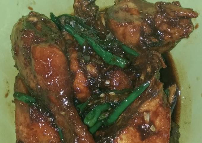 Ayam kecap cabe ijo