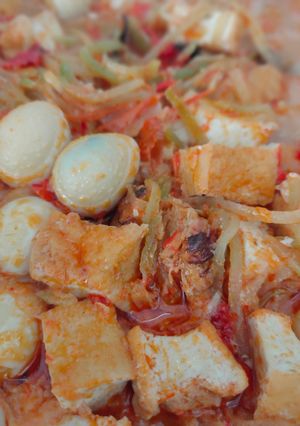 Foto resep Sambal goreng labu siam tahu telor puyuh