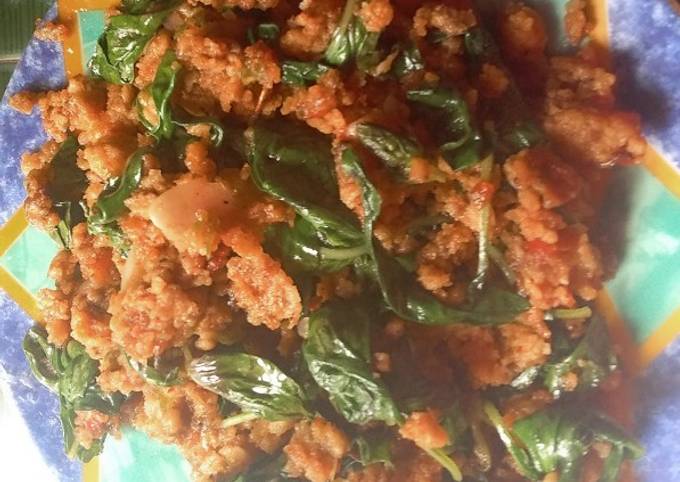 Sambal oncom daun kemangi