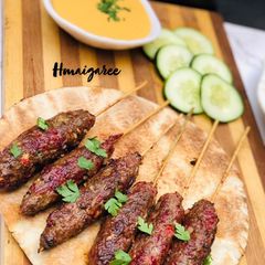 A picture of Beef kofta/ shish kebab.