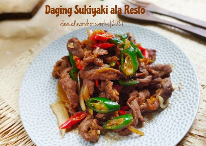 Resep Daging Sukiyaki Ala Resto Oleh Dapurdinar Cookpad 8505