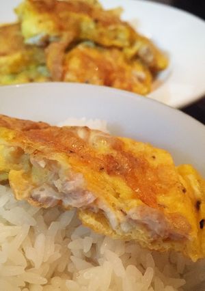 Hình của món Óc heo rán trứng.