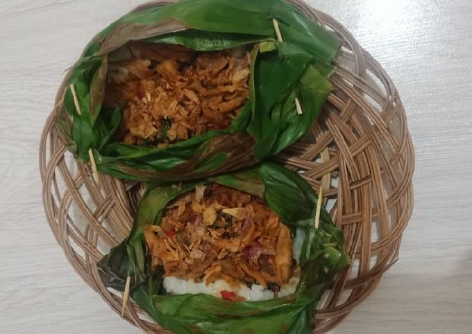 Nasi Bakar Ayam suwir kemangi