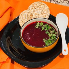 Beetroot Carrots Soup A picture of Beetroot Carrots Soup.