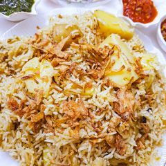 A picture of Aloo Chawal.