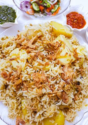 A picture of Aloo Chawal.