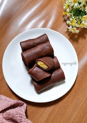Foto resep Dadar Gulung Coklat Fla Vanila