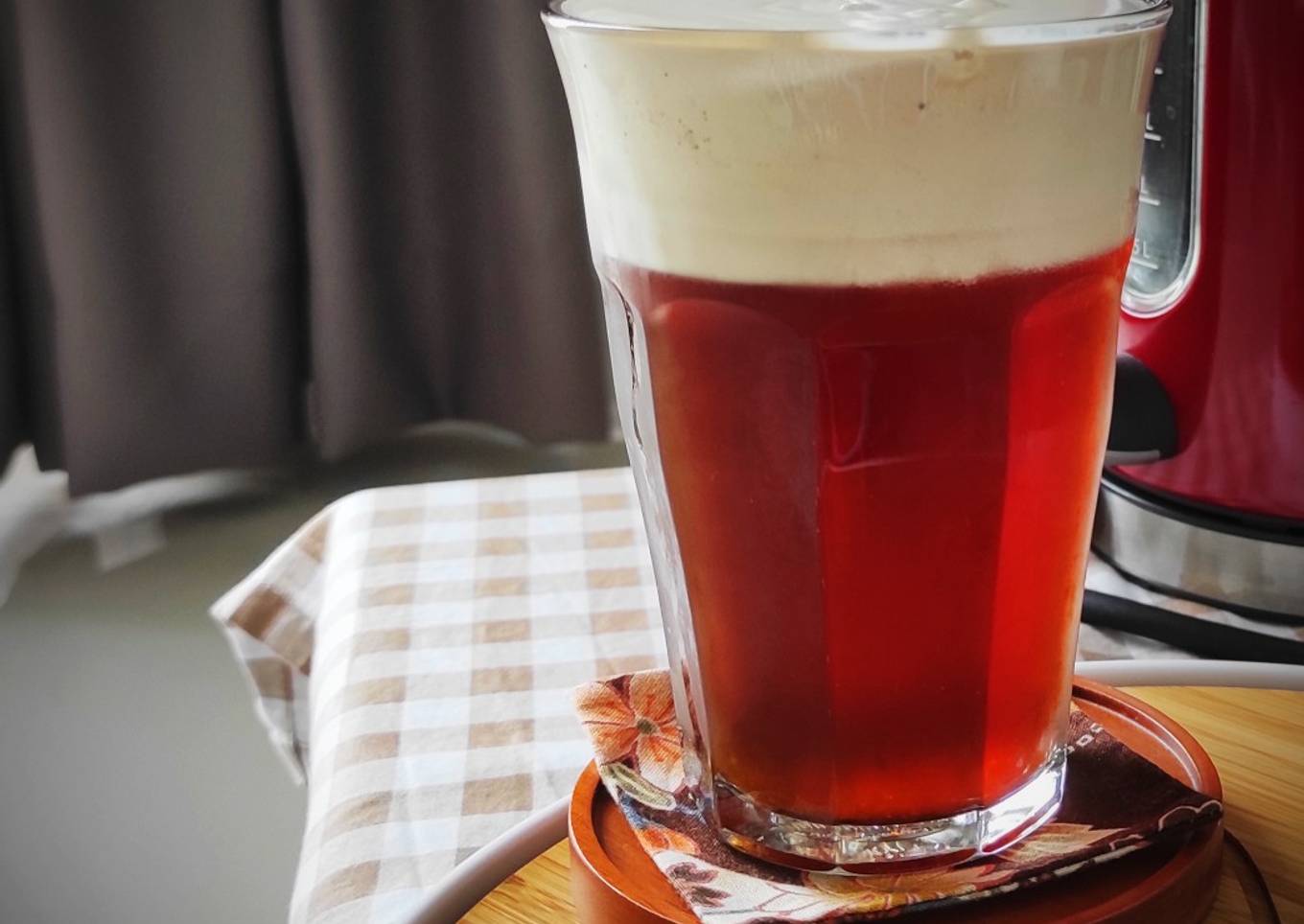 Resep Iced tea + Tea Cream Macchiato Anti Gagal