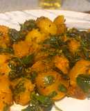 Potato and fenugreek leaf curry