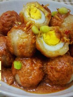 Foto resep Cilok Telur Puyuh Bumbu Kacang