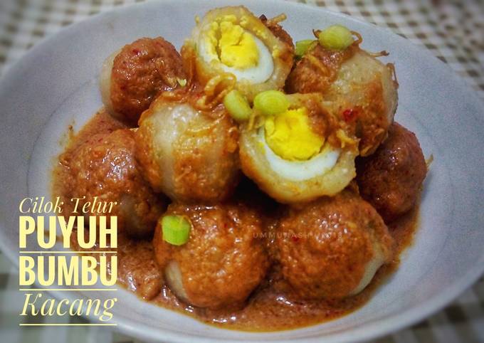 Cilok Telur Puyuh Bumbu Kacang