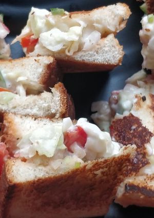 A picture of Mayonnaise  sandwiches.
