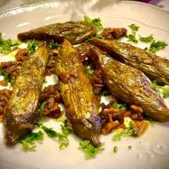 A picture of Sweet and tangy aubergine #Newyearnewyou.
