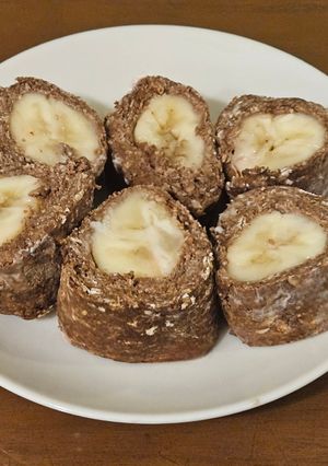 花生巧克力燕麥香蕉捲 的食譜成品照片