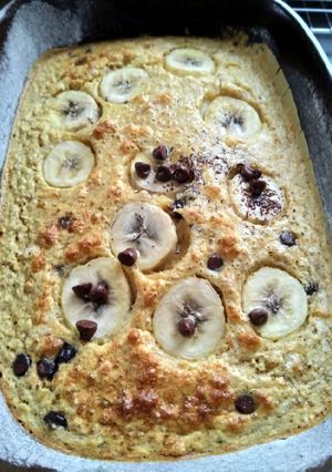 Une photo de Gâteau avoine banane et chocolat
