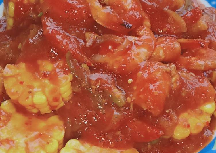Cara Gampang Menyiapkan Udang Cumi saus padang yang Lezat Sekali